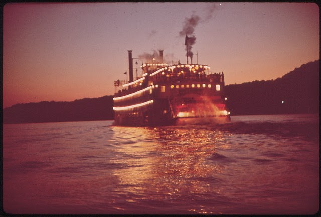 #16 Paddlewheel Steamboat On The Ohio River, May 1972