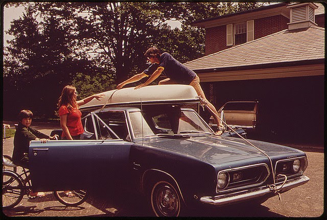 #42 Boaters Unload Canoe Near The Ohio River, September 1972
