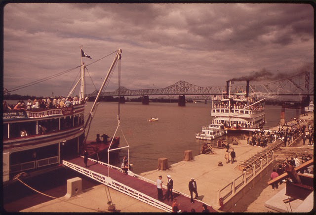 #49 Paddle Wheel Steamboats, Docked At The New Louisville Waterfront On The Ohio River, May 1972