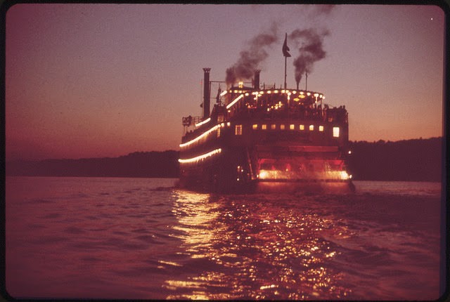 #53 Paddlewheel Steamboat On Ohio River, May 1972