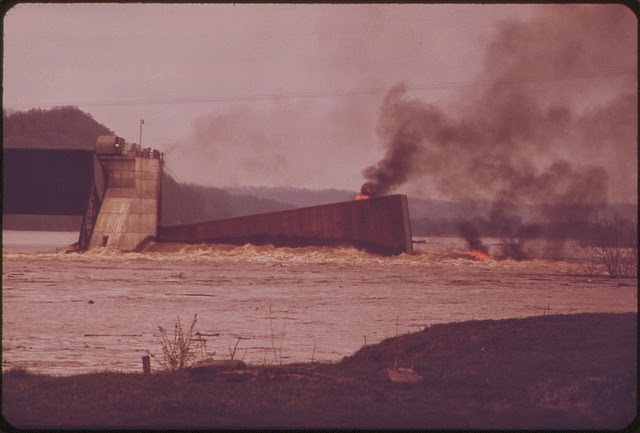 #58 Burning Barge On The Ohio River, May 1972