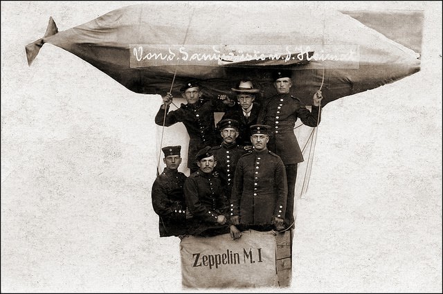 World War I soldiers on their way home, titled “From the medic desert back to home.”