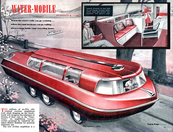 #18 An amphibious, futuristic RV vehicle from 1947.