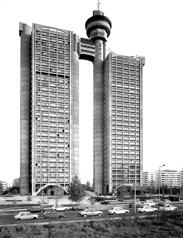 Genex Building, Belgrade, Serbia, completed in 1979.