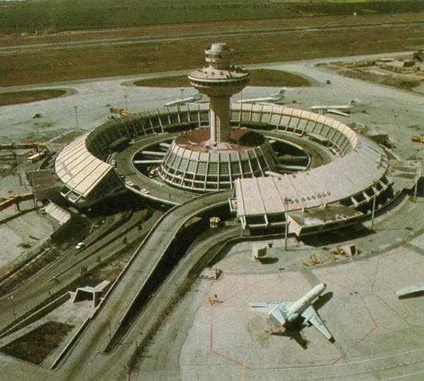Zvartnots Airport, Yerevan, Armenia, built between 1975–1980.