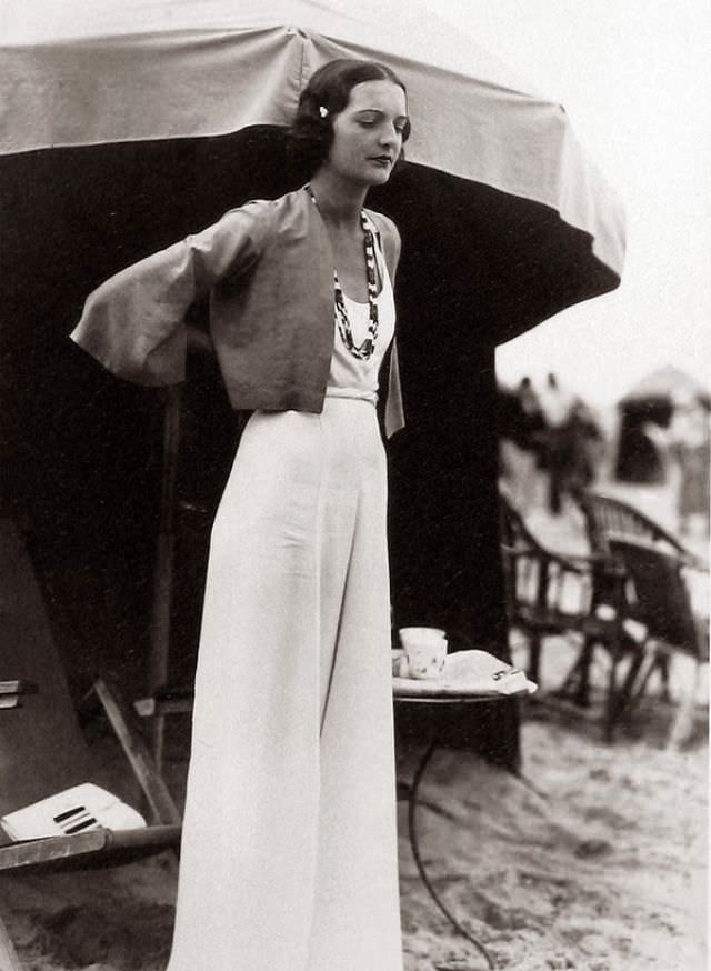When Pants Went Glam: The Rise of Super High-Waist, Wide-Leg Trousers for Women in the 1930s Fashion