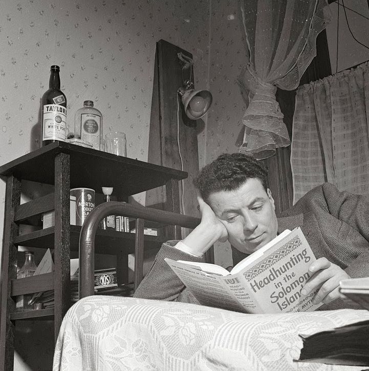 #12 A clerk in the U.S. Navy Department reading in his room in a boardinghouse