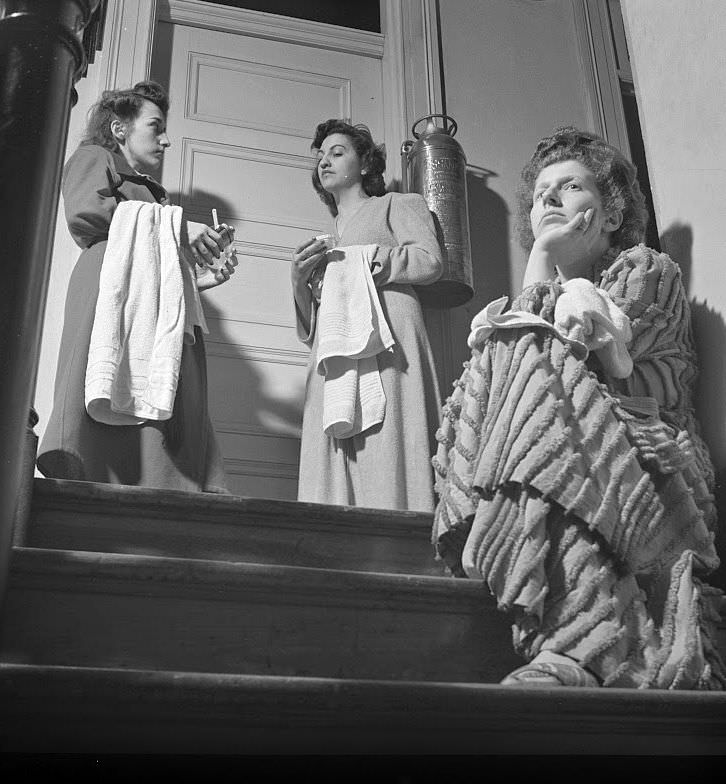 #8 The schedule for use of the boardinghouse bathroom is worked out so that each person has eight minutes in the morning. It is social suicide to ignore the schedule and cause a tie-up like this