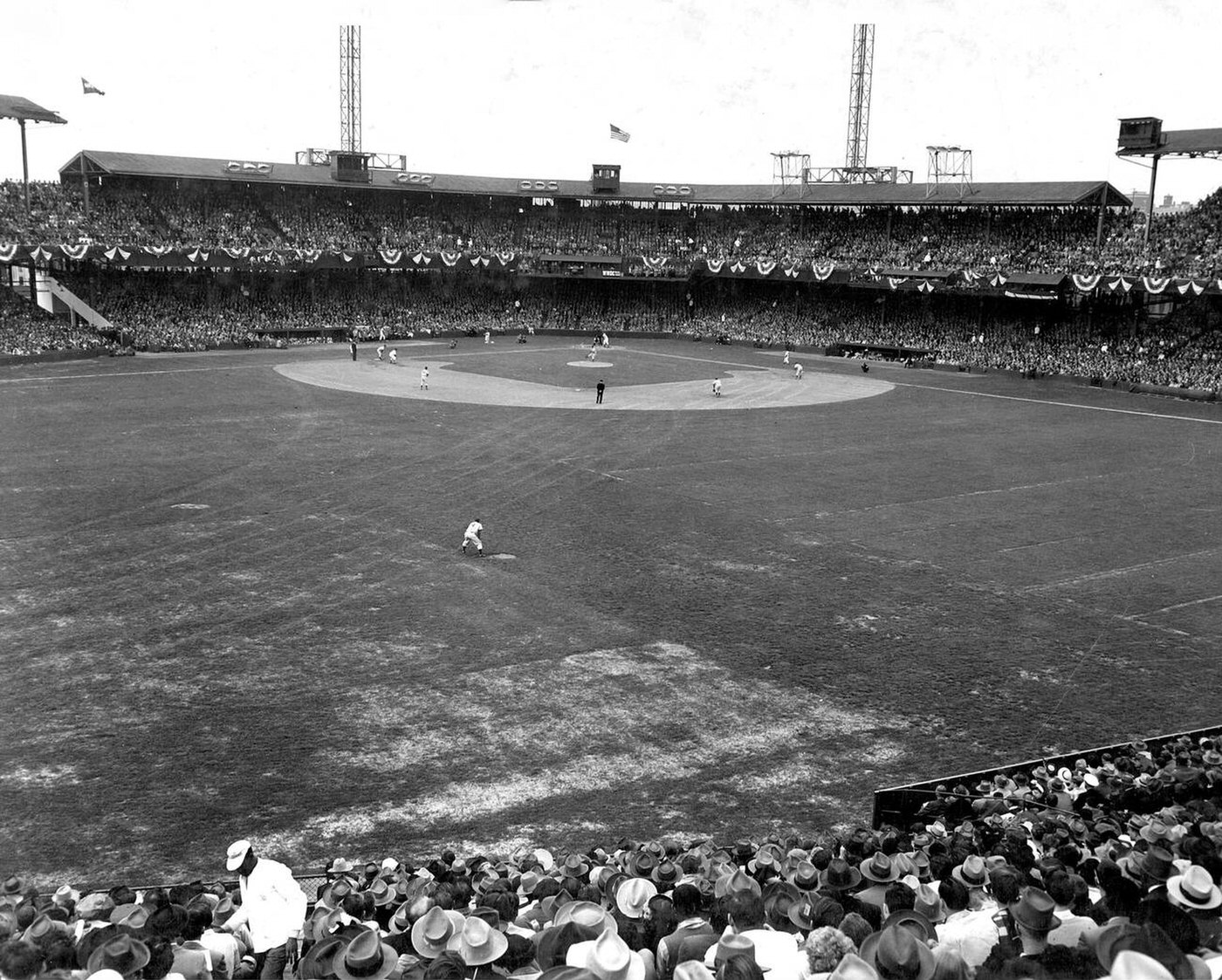 Opening Day at Griffith Stadium in Washington, DC, 1950.