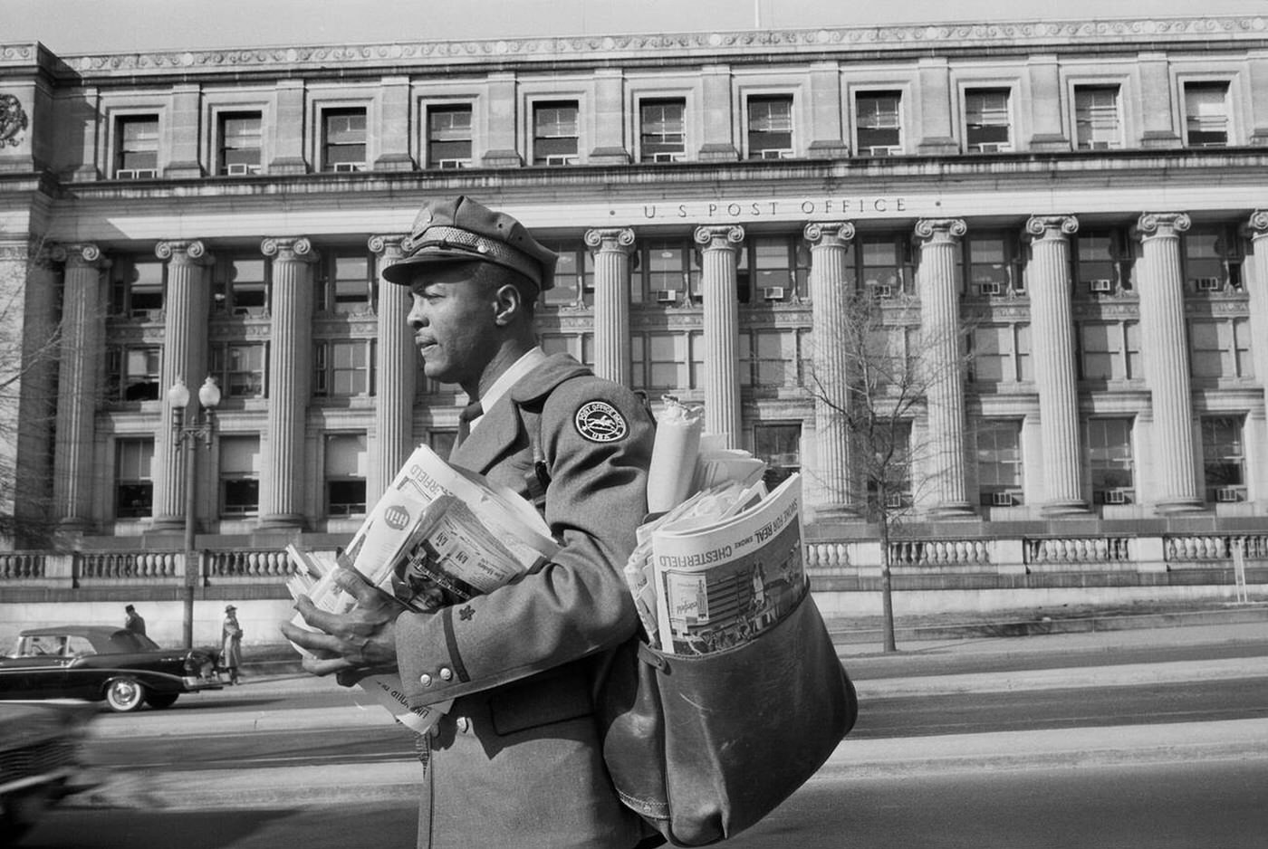 Mailman on Route, Washington D.C., 1957.