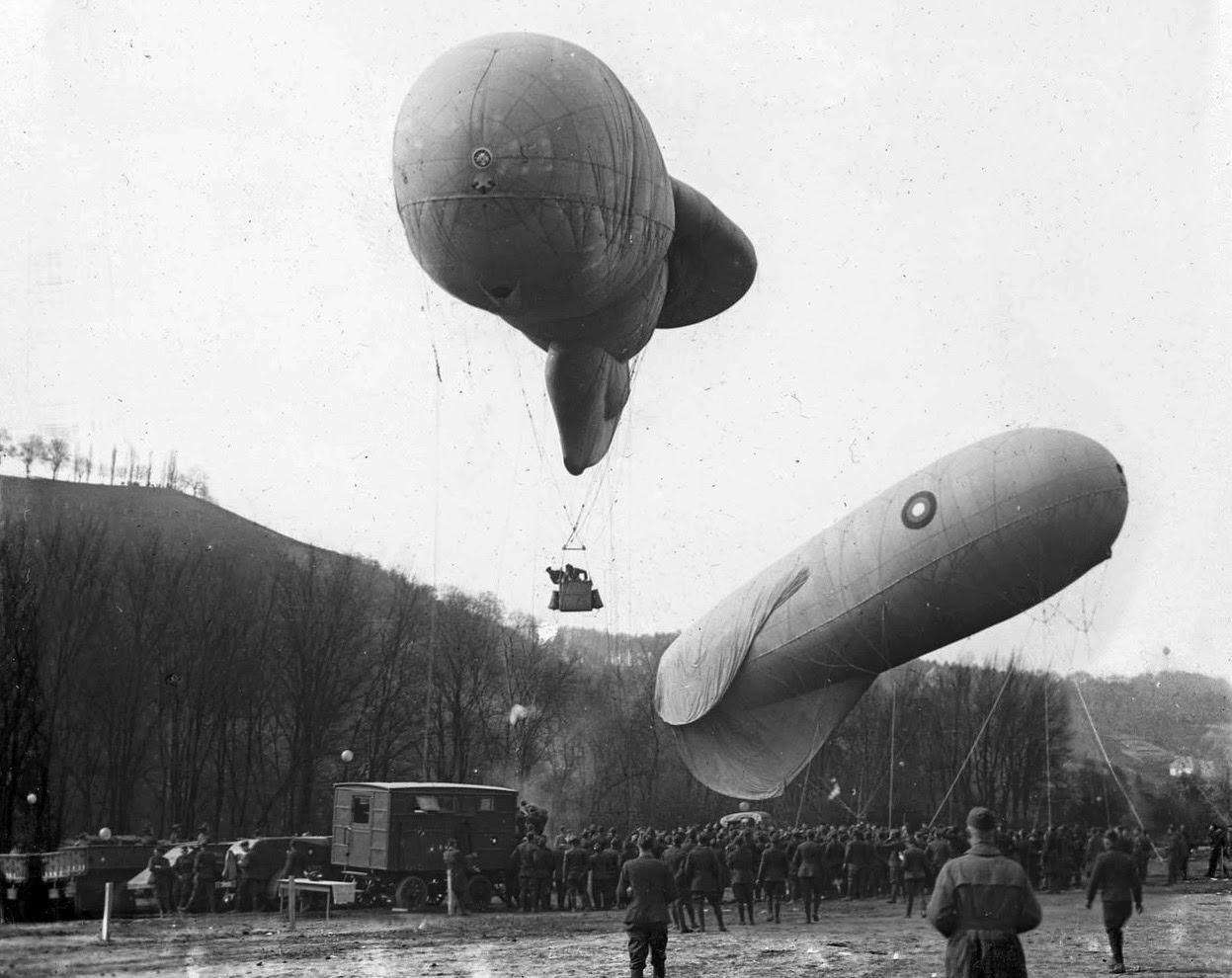 Observation Balloons near Coblenz, Germany.